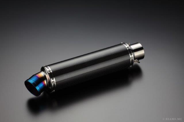 BEAMS ビームス マフラー スリップオン 汎用サイレンサーφ89x300mm カーボン GPテール 【差込径】φ60.5 U303-01-001|OCC netshop