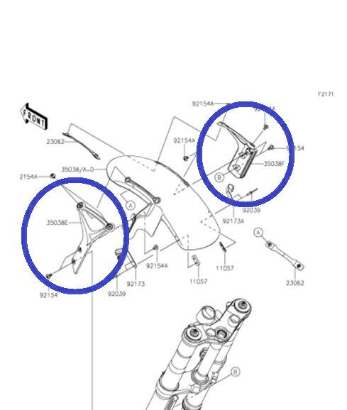 在庫有り 当日発送 カワサキ純正 【 左右セット 】 カバー ラジエータ LH 左 ブラック(14093-0647-499) ＋ カバー ラジエータ RH 右 ブラック(14093-0648-499) Z900RS (18年～20年)