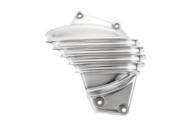 MOTONE CUSTOMS モートーン スプロケットカバー リブ ポリッシュ T100/T120 (16-25) SpeedTwin900 (16-24) Scrambler900 (17-25) MMU089｜OCC　netshop