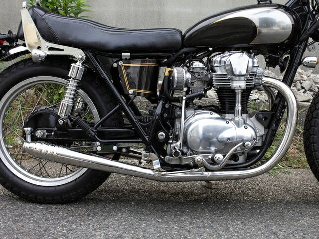 Motor Rock モーターロック W650/400用 69メガホン 新型フルエキ MID MR-EX177M