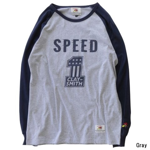 ORION ACE オリオンエース CLAY SMITH ロングスリーブTシャツ グレー L ティーシャツ CSY-3926