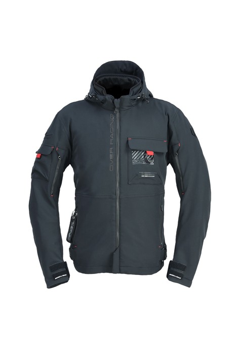 エアスルーソフトシェルパーカーFP BLK Lサイズ OVER×ラフアンドロード オーヴァー オーバー OVER レーシング 95-99-55L