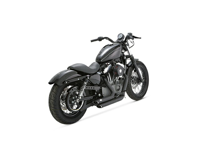 バンスアンドハインズ ShortShots Staggered ショートショットスタッガード ブラック マフラー SPORTSTER 04-13 1800-0752|OCC netshop