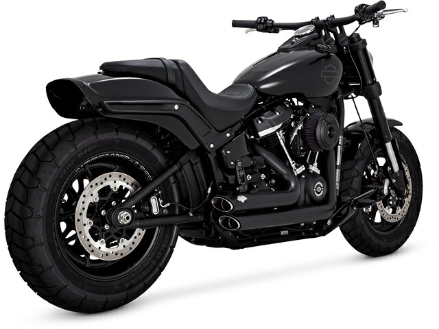 バンスアンドハインズ ShortShots Staggered PCX ショートショットスタッガード ブラック マフラー SOFTAIL 18-22 1800-2603