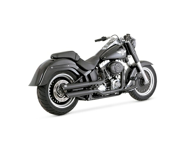 バンスアンドハインズ TwinSlash PCX ツインスラッシュ 3インチ スリップオン ブラック マフラー ソフテイル 07-17 1801-1529