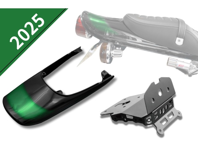 07/23出荷 ARCHI アーキ PMC Z900RS アイアンフェンダーレスキット+ロングテールカウルセット【2025年 エボニー × キャンディライムグリーン】 189-92133|OCC netshop