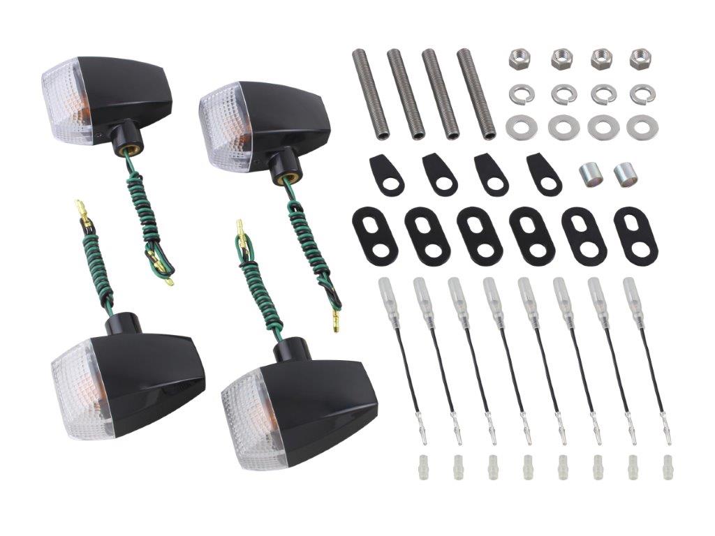 在庫有り POSH Faith ポッシュ フェイス ZRタイプスタンダードレンズウインカーキットシングル球仕様 ブラックボディ/クリアーレンズ GPZ900R(A1-) 038082-06