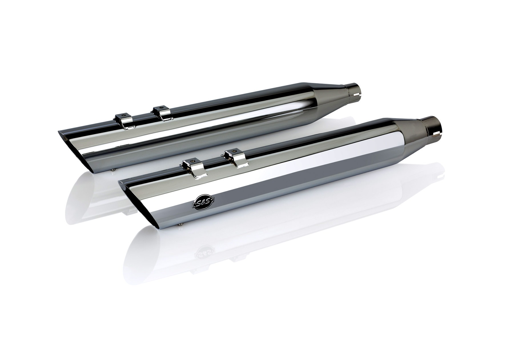S&S Cycle エスアンドエスサイクル スリップオン SLASH CUT 4 CHR M8 Touring 17-22 550-0695|OCC netshop
