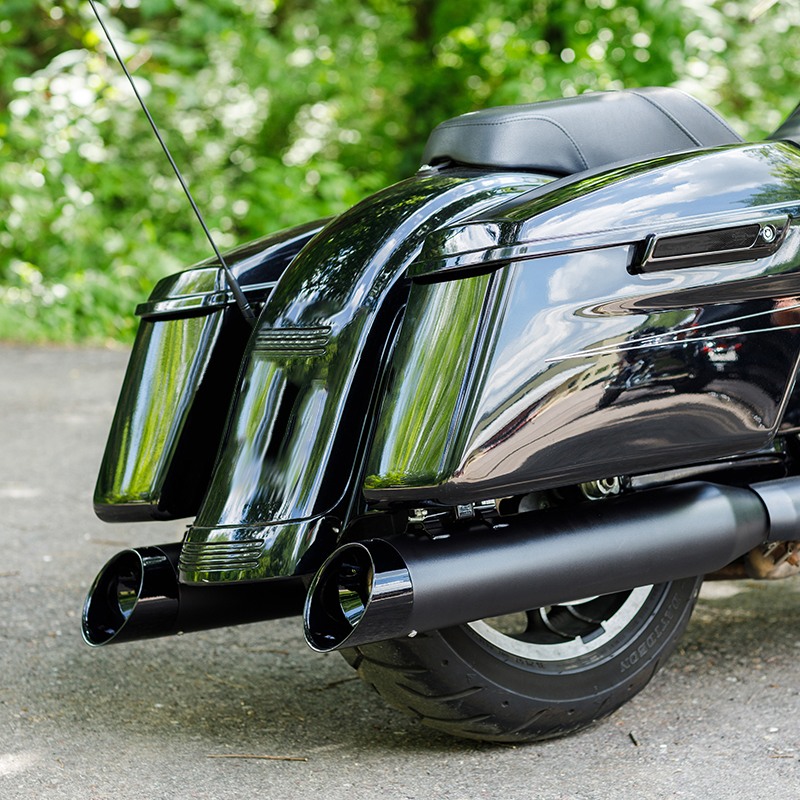 S&S Cycle エスアンドエスサイクル スリップオン Mk45カットラス BLK/BLK M8 Touring 17-22 550-1010｜OCC　netshop