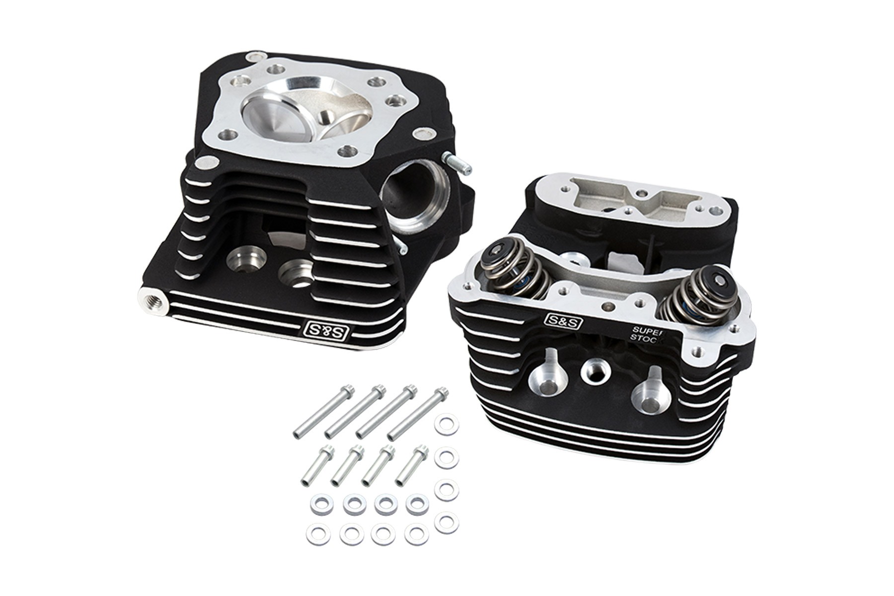 S&S Cycle エスアンドエスサイクル スーパーストック シリンダーヘッドW.BLK BT 84-99 90-1504|OCC netshop