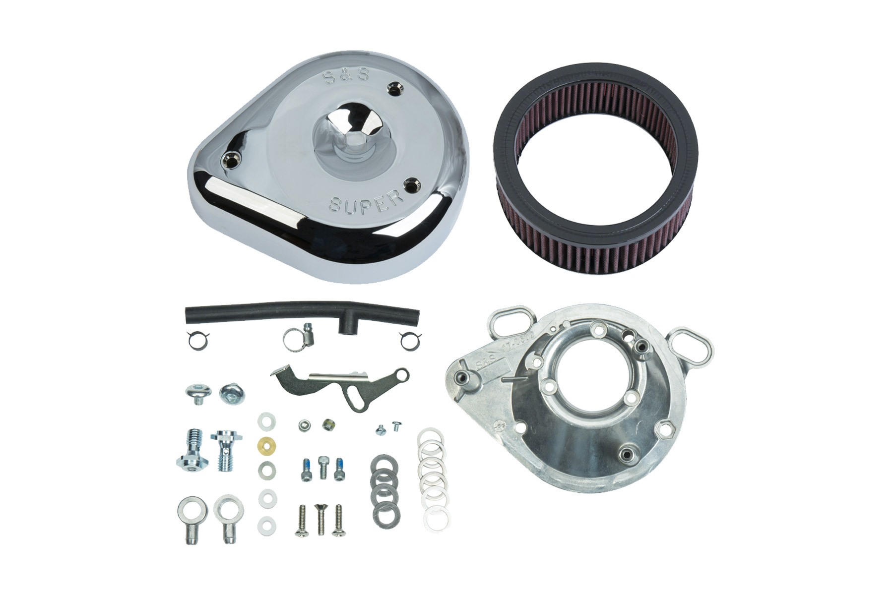 S&S Cycle エスアンドエスサイクル クラシックティアドロップ エアクリーナーキット クローム スポーツスター 91-03 17-0404｜OCC　netshop