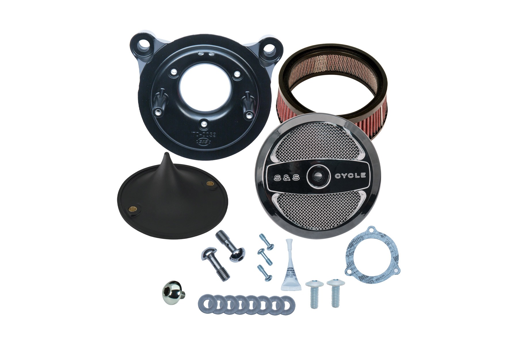 S&S Cycle エスアンドエスサイクル ステルス エアクリーナーキット エアワン ツインカム(電子スロットル) 08-17 170-0485|OCC netshop