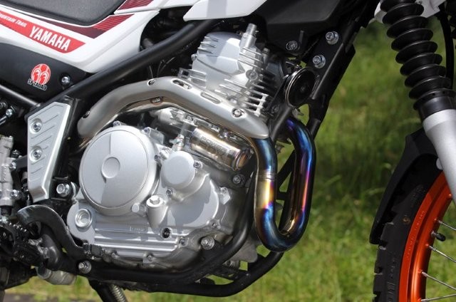 Sptadao SP忠男 YAMAHA SEROW250 POWER BOX パイプ チタンブルー SE2-PB-11