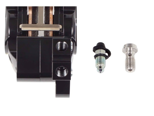 在庫有り SPタケガワ アルミビレット4POTキャリパー(ブラック) 左用/ピッチ40mm/ピストンφ27&φ32 06-08-0285|OCC netshop