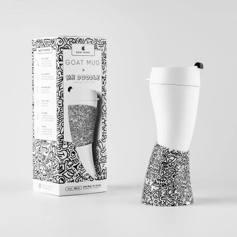ウェルリッチ Goat Mug タンブラー 350ml Mr. Doodle GM-1072DL