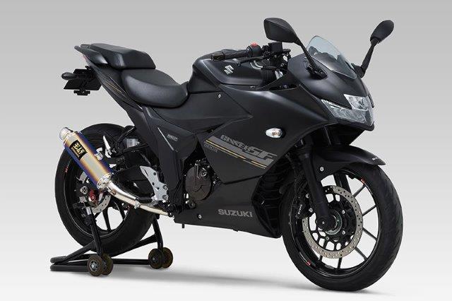 YOSHIMURA ヨシムラ スリップオン マフラー 機械曲GP-MAGNUM105 サイクロン EXPORT SPEC 政府認証 STB(チタンブルーカバー) GIXXER250(23)/GIXXER SF250(23)/V-STROM250SX(23) 110A-12C-5U80B