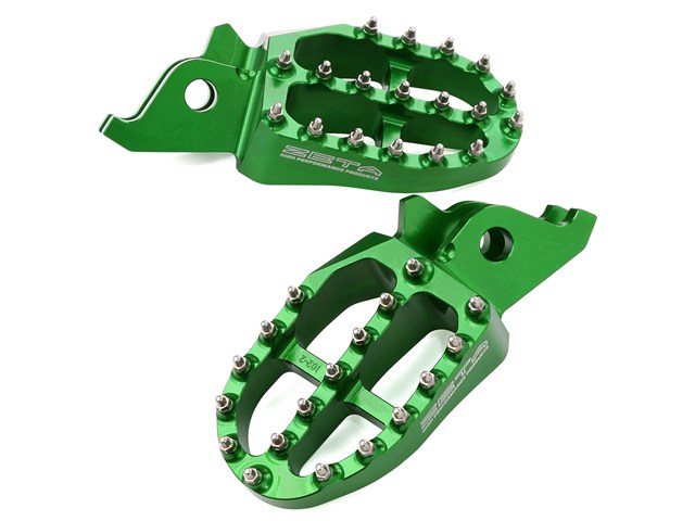 在庫有り ZETA ジータ アルミフットペグ GRN KX250F/450F ZE93-1224｜OCC　netshop