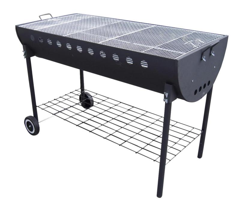 尾上製造所(ONOE) ドラム缶コンロ1200 DR-1663 大型 かがり火台 難民キャンプ備品 丸焼き コンロ 食べ物屋 BBQ 七輪 黒いこと