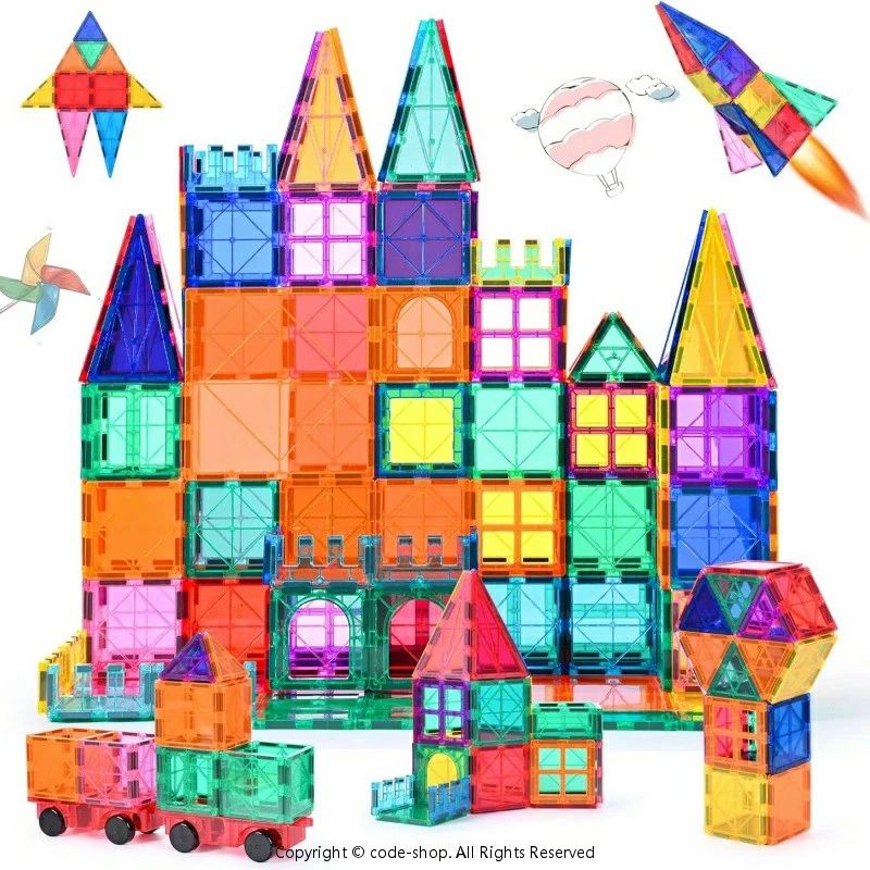 磁石立ちはだかる100pcs 155pcs 3D 羅針盤手あそび 磁石立ちはだかる 羅針盤手あそび 知育手あそび 知育立ちはだかる 積み木お坊っちゃん お嬢さん用 創
