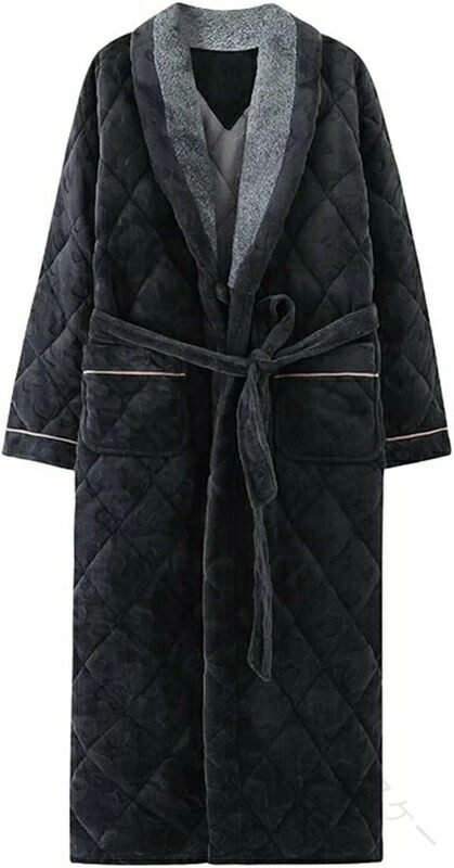 メンズ 化粧着 大層らしい 大きさ 裏ボア キルティング ３層 保温 もこもこ 朦々たる 長袖 防寒 あったか お座敷御召しもの お座敷着 今めかしい