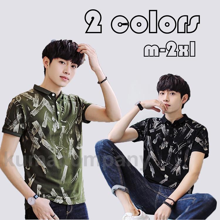 プリント ポロ シャツ 半袖ポロ シャツ メンズ ポロシャツ ゴルフシャツ トップス polo shirt 半袖 ポロ 30代 40代 50代 ファッション