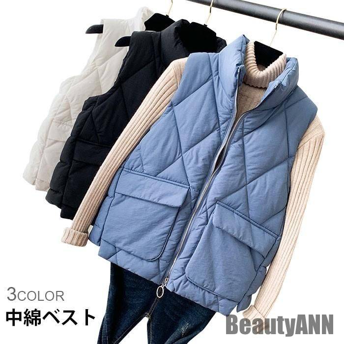 新やって行く 中綿限りない 限りない 中綿入り口・入口 衣嚢付き添い人 ノースリーブ ハイネック キルティング 朦々たる あったか 生あたたかい トップス 花の冠yd 重 メンズファッション-その他