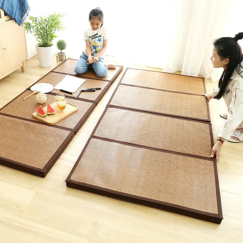 布団のカビ防止に!草折りたたみマット(シングル) 厚さ4.5cm !!!!100x200cm【置き畳 置き畳み 畳 ユニット ユニット畳 フローリング 敷|OCEAN29 店