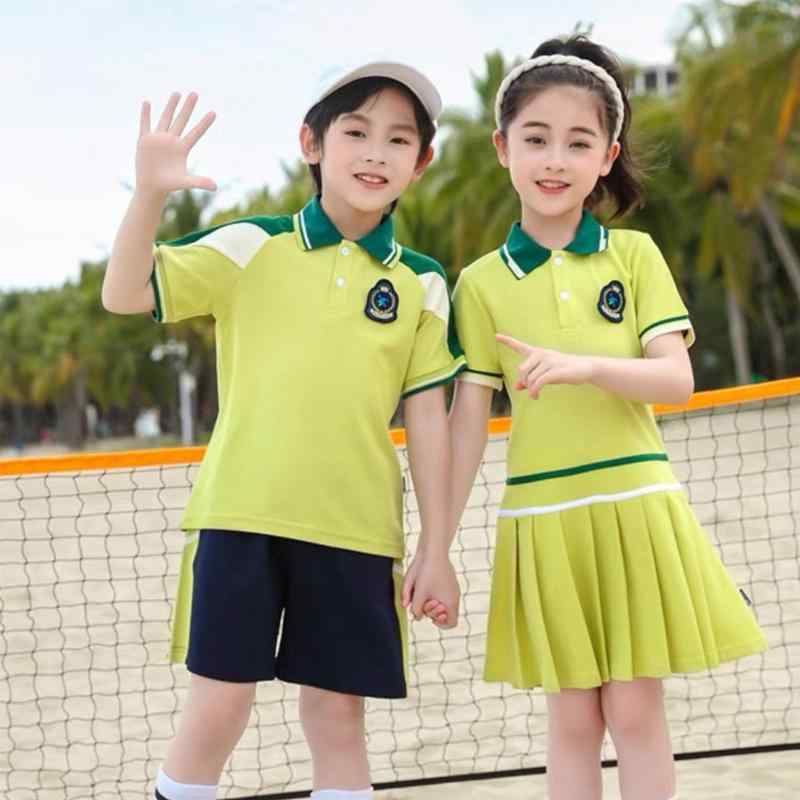 キッズ ゴルフ御召しもの お坊っちゃん 小わっぱ お坊っちゃん 御嬢さん 夏 半袖 トップス 御坊さん うしろ帯 遊撃手 ズボン下 衣裳 運動競技 緑であること