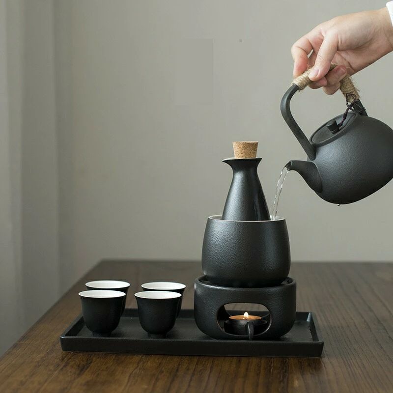 酒器 酒器書き割り 徳利 熱燗器 熱燗?冷酒の両方できる酒器書き割り 猪口 盃 燗 強い酒 日本酒 般若湯 瀬戸もの とっくり 食器 瀬戸もの 酒燗器 保温器