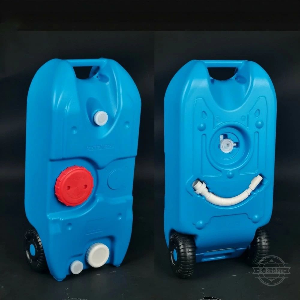 ウォータータンク 40L 車輪付き モバイルプラスチック水タンク ポータブル給排水タンク ポータブルキャンプ用水タンク 40L容量 耐久性|OCEAN29 店