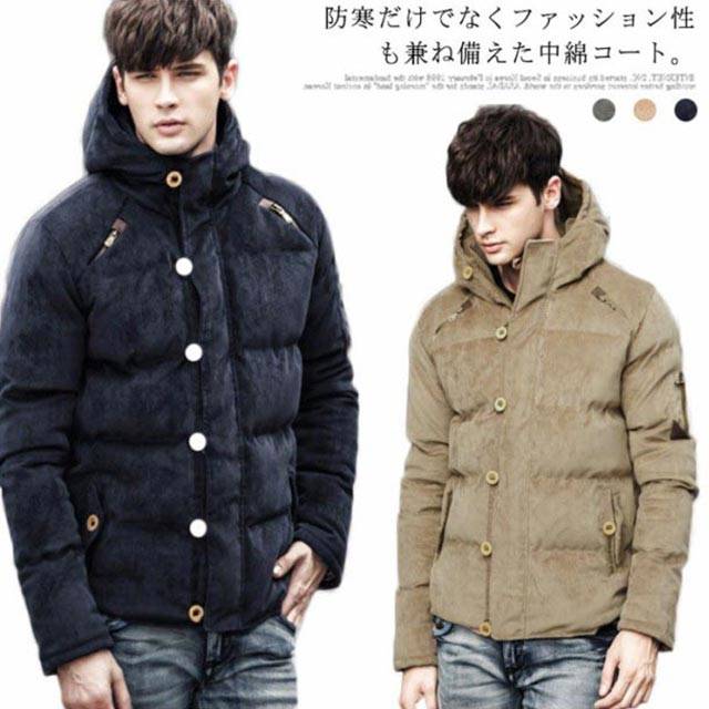 冬物 冬服 メンズ 音の大きさ 上衣 中綿 厚地の外套 ボンネット アウター コール天 チャック 名取り草 朦々たる 長袖 秋冬 防寒 ゆったり
