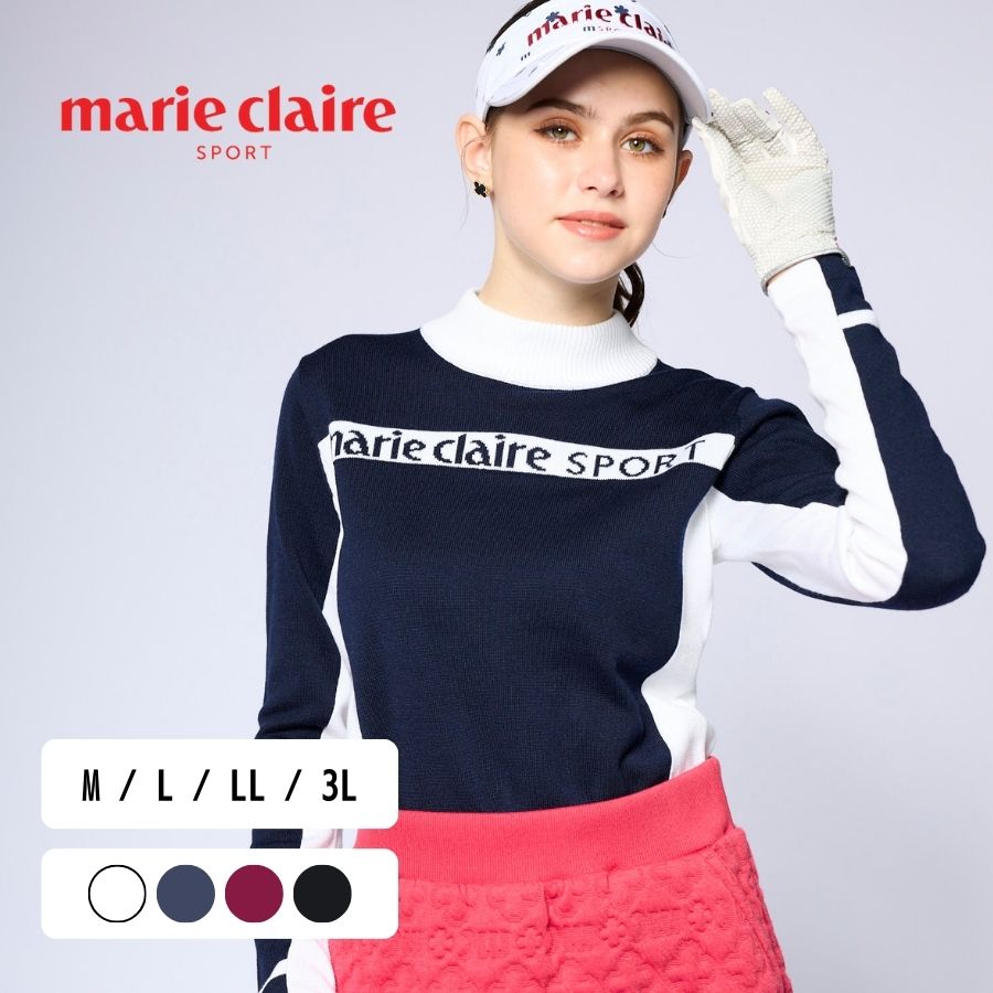 楽天市場】レディース ゴルフ セーター 細見え マリクレール marie
