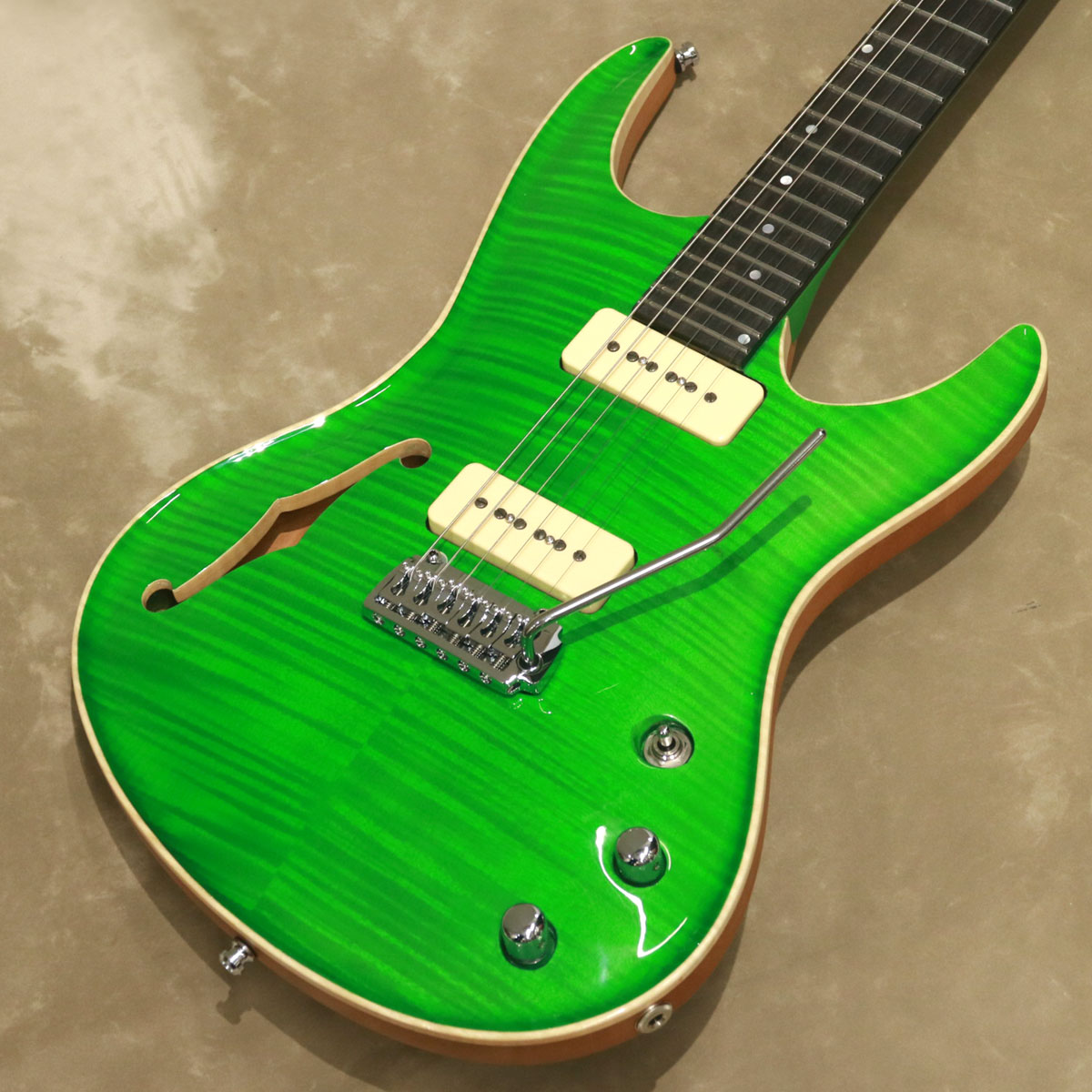 Valenti Guitars ( ヴァレンティーギター )Nebula Carved Semihollow, Green [S/N: #07] [店頭在庫品]