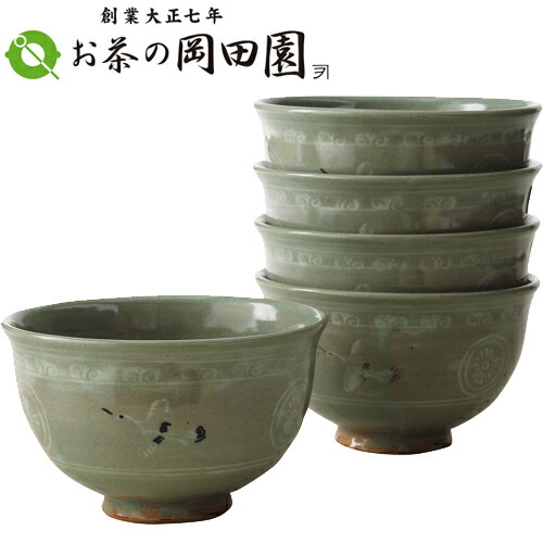 楽天市場】茶道具 抹茶碗 数茶碗 色変 青海波 5客 田中香泉作