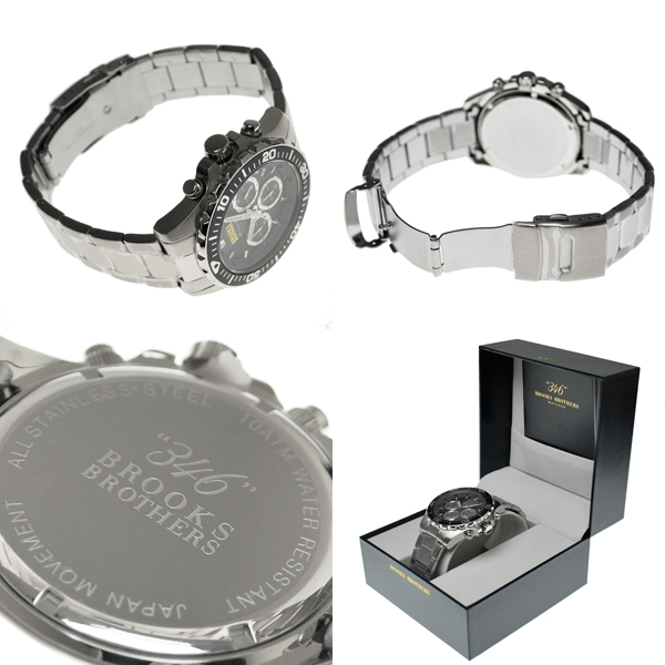【楽天市場】ブルックスブラザーズ 腕時計 BROOKS BROTHERS クロノグラフ クオーツ式 ウォッチ ステンレスベルト 時計 ブラック