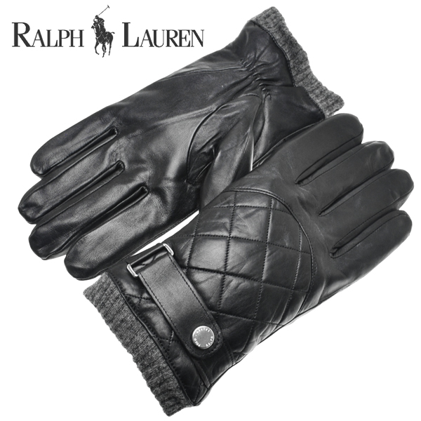 楽天市場 ラルフローレン 手袋 レザー 本革 キルティング レーシング グローブ Polo Ralph Lauren ポロ メンズ ブラック 黒 Quilted Racing Gloves シンサレート Thinsulate Insulation Calimart カリマート