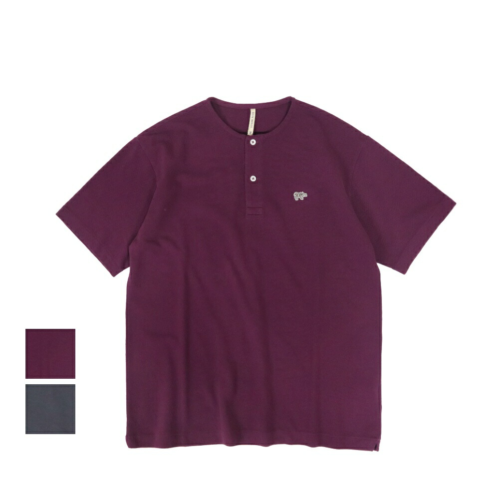 SCYE BASICS(犀 ベーシックス)メンズ Cotton Pique Henley Neck Shirt【5126-21701】