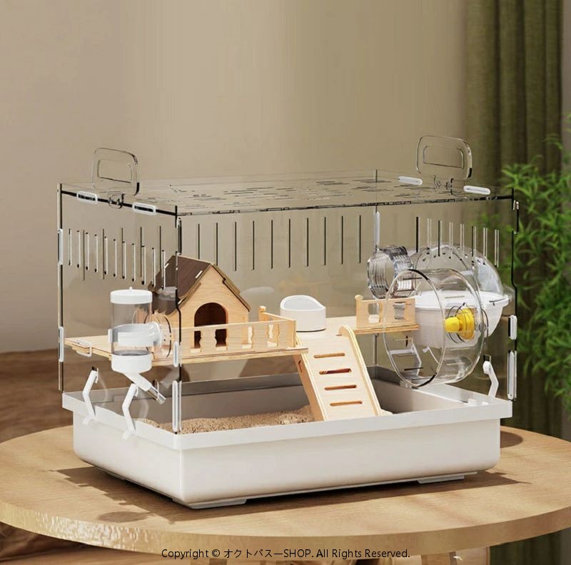 楽天市場】TAFITハムスターケージ620全透明大型広々飼育ケージ耐久性