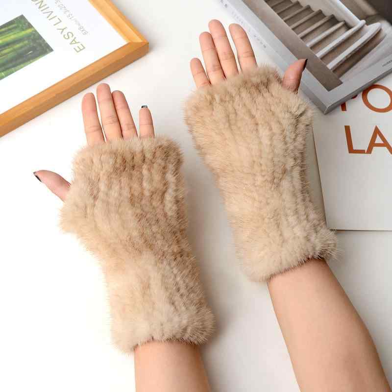 楽天市場】ミンク ミトン グローブ ストラップ付 編込み ファー手袋 本