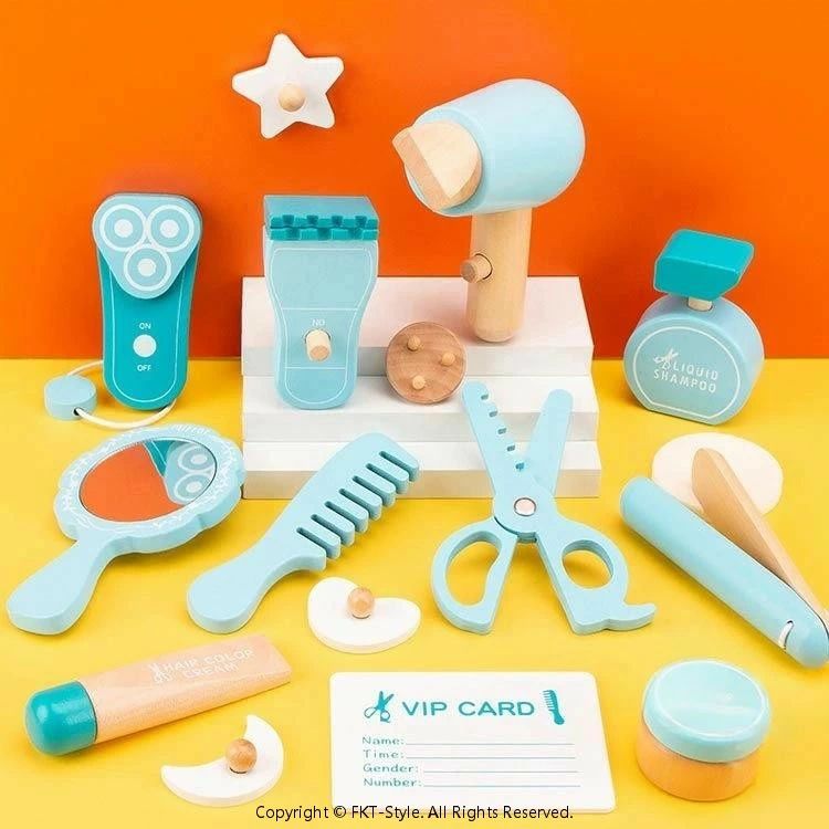 楽天市場】【送料無料】Wooden Barber Set Lemi Toys 木製 美容師さん