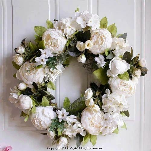 楽天市場】リース ドライフラワー [ピンクラグジュアリー cm1459-a