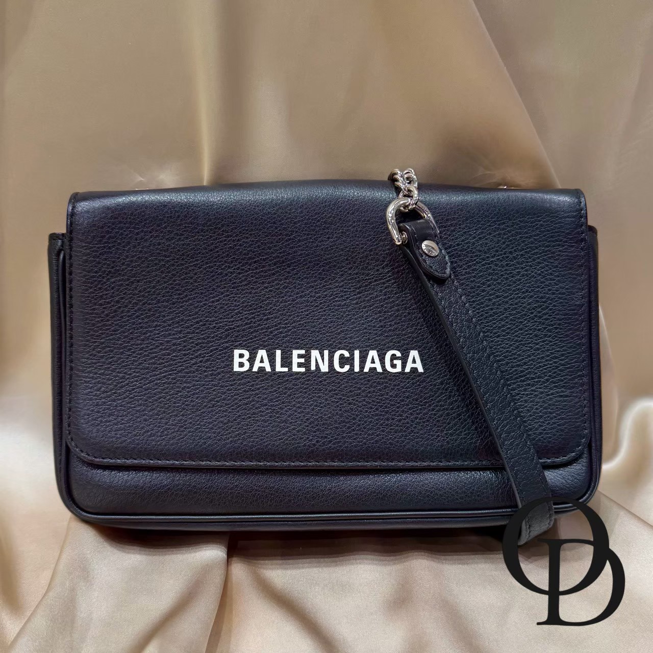 【中古】バレンシアガ Balenciaga エブリデイ チェーンウォレット 黒いこと Everyday Black Chain Wallet