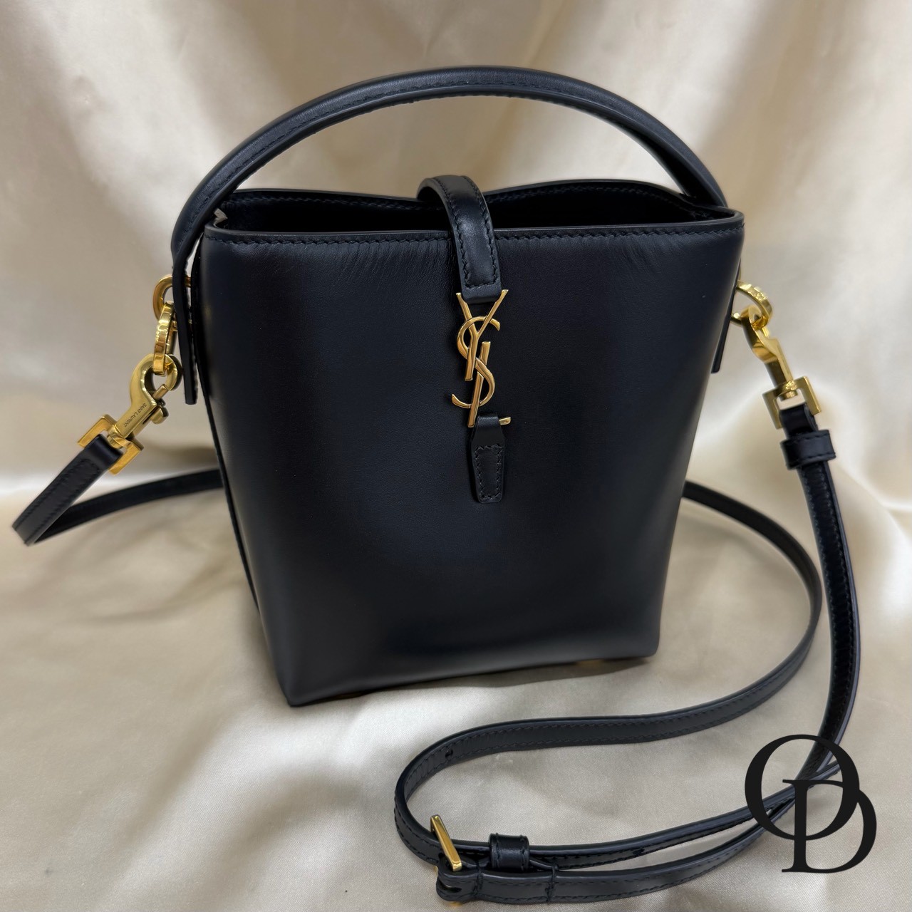 【中古】サンローラン Saint Laurent 765870 ミニ 井戸釣瓶 御徒面子 Mini Bucket Bag 黒いこと Black