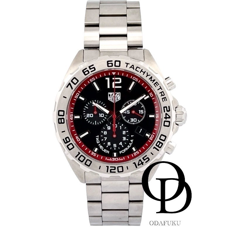 【中古】タグホイヤーTAG Heuer 範式1 石英 クロノグラフ Formula 1 Quartz Chronograph CAZ101Y.BA0842 雨合羽200m 製造業者箱 製造業者御墨付き 美品