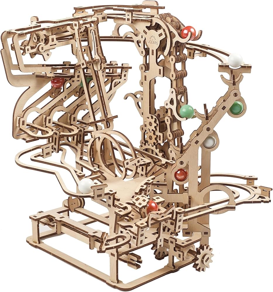 Ugears マーブルランチェーンホイスト70156 木製パズル 工作 模型 接着剤工具不要 大人 子供