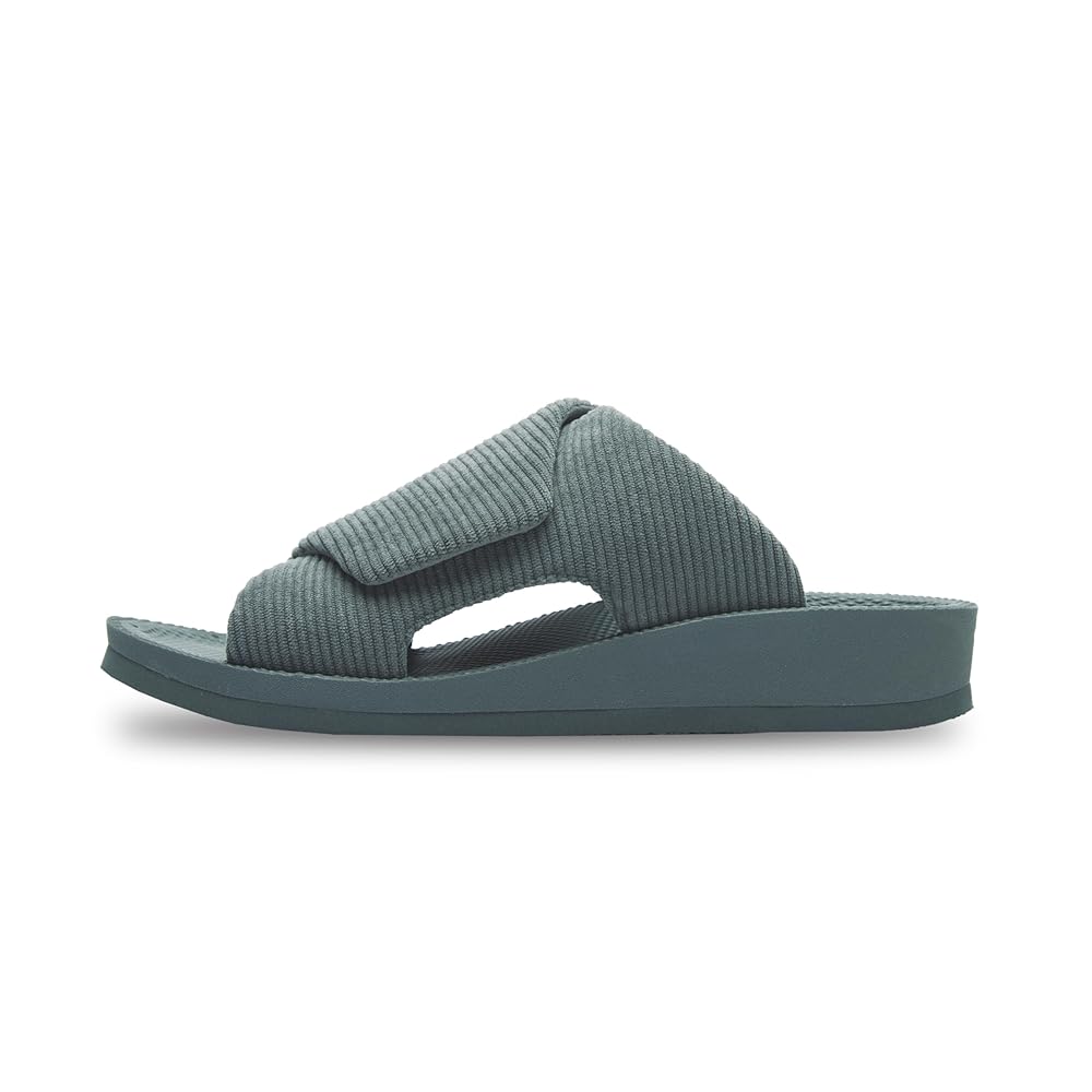 [シダス] UTIPPA CHACOAL M(25.0-26.5) ウチッパ リカバリールームシューズ コーデュロイ アーチサポート 室内履き 軽量