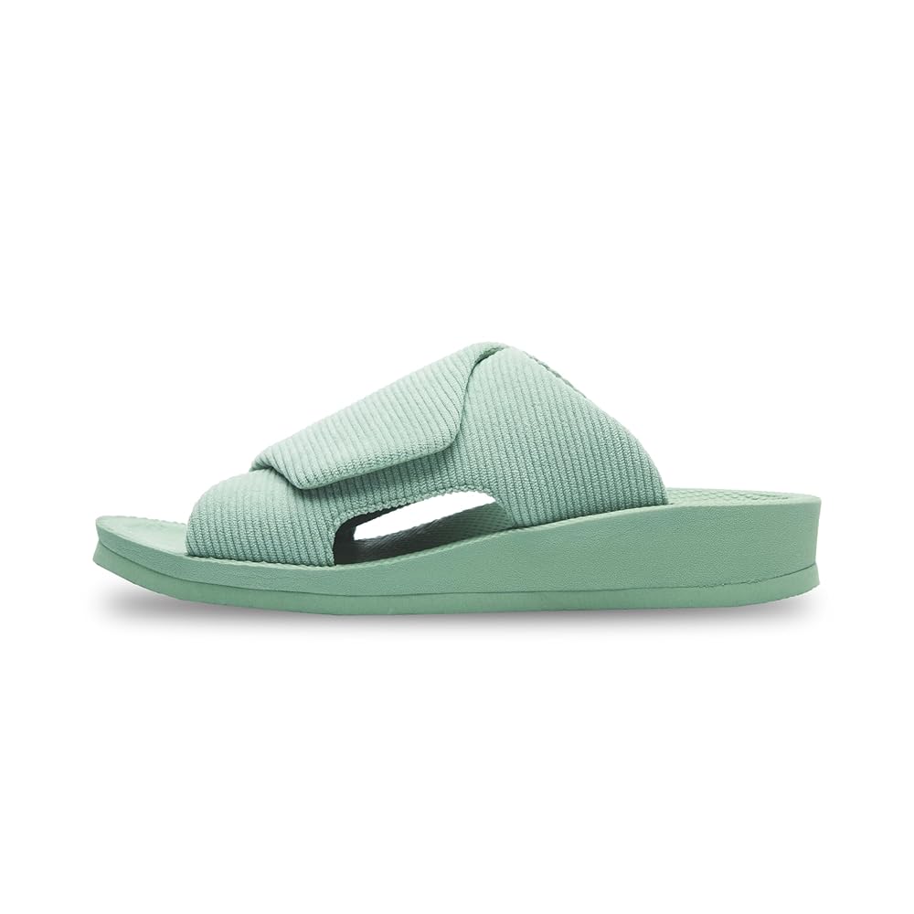 [シダス] UTIPPA MINT GREEN L(27.0-28.5) ウチッパ リカバリールームシューズ コール天 アーチ形受け支える 室内履き 軽さ