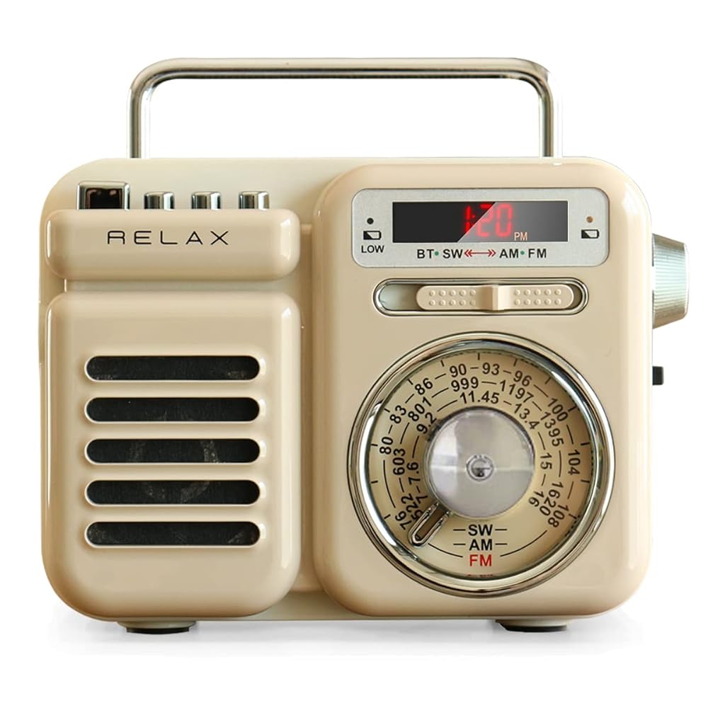 【貨物輸送無料】 RELAX マルチ レトロラジオ 金棒引き 1台7役 携帯型ラジオ受信機 Bluetooth MP3 快い音生まれ変わり LED点火装置 クラウディサンド