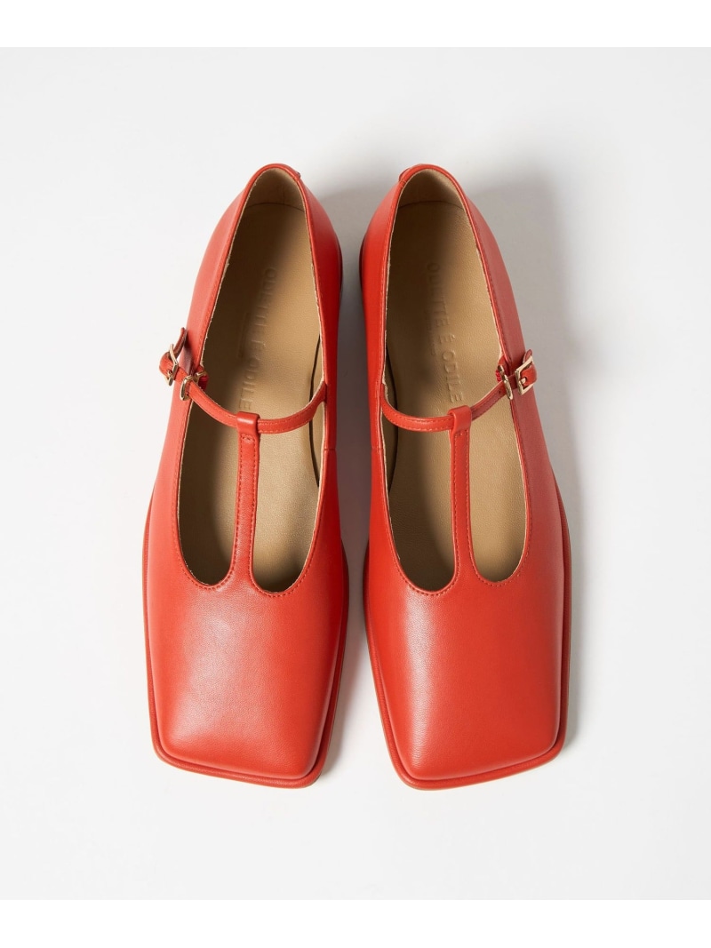 【SALE／30%OFF】ワイドスクエア Tストラップ フラット20↑ ODETTE E ODILE オデット エ オディール シューズ・靴 パンプス ブラック ゴールド オレンジ【RBA_E】【送料無料】[ Fashion]