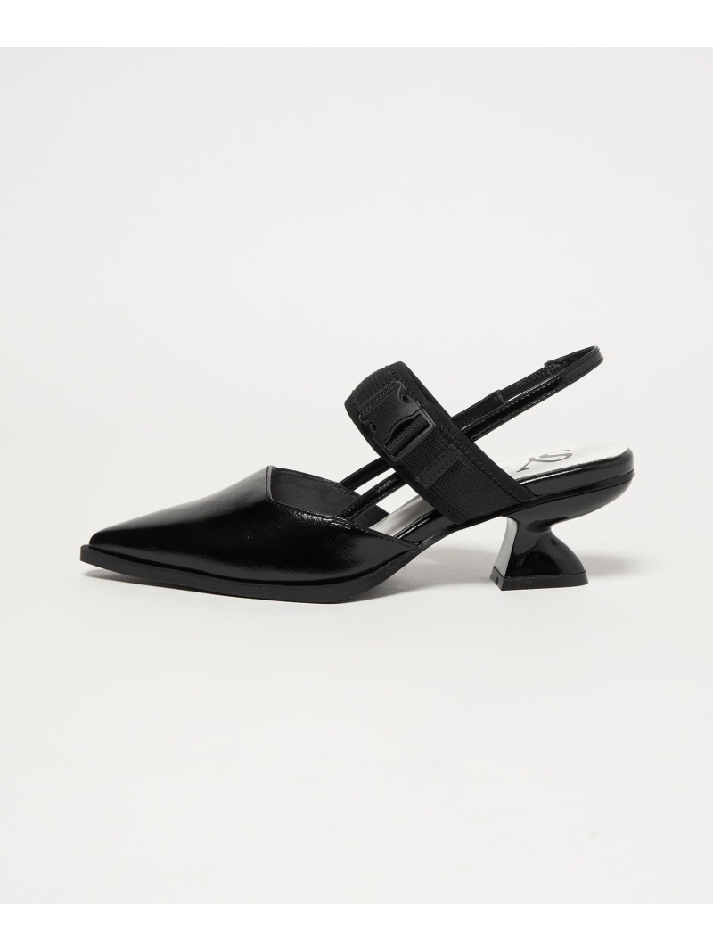 ＜SY＞ シェイプヒールベルクロバックベルト パンプス50↑ SY UNITED ARROWS オデット エ オディール シューズ・靴 パンプス ブラック シルバー【送料無料】[ Fashion]